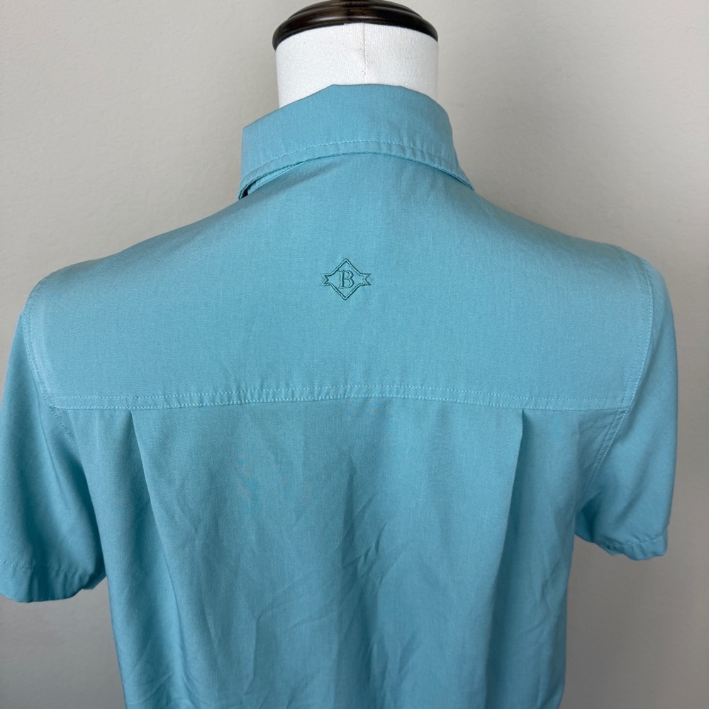 Burlebo Men’s Performance Short Sleeve Button Down Size Medium - Picture 6 of 9